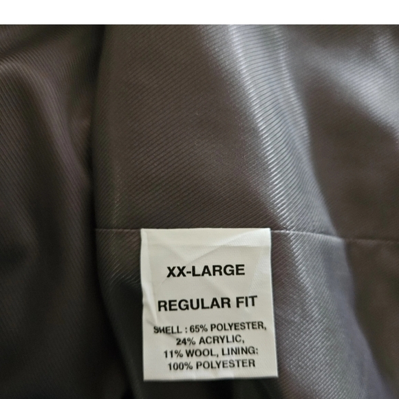 Stafford Mens New  Grey Black Plaid  Wool Blend Overcoat - Picture 9 of 10